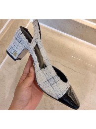 Chanel Heel 6.5cm Slingbacks G31318 Tweed 12 2020 AQ03470