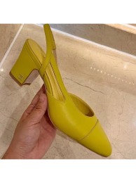 Chanel Heel 6.5cm Slingbacks G31318 Yellow 2020 AQ04340