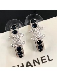 Chanel Hoop Stud Earring Blue/Silver/Crystal 2019 Collection AQ03529