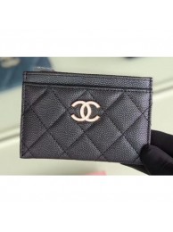 Chanel Iridescent Pearl Caviar Card Holder AP0306 Black 2019 AQ02540