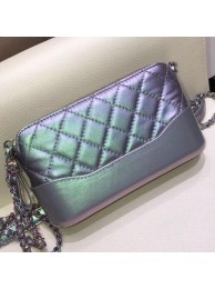 Chanel Iridescent Quilted Leather Gabrielle Clutch with Chain A94505 Blue 2019 Collection AQ04280