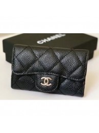 Chanel Key Holder Wallet 31511 Grained Calfskin Black AQ02892