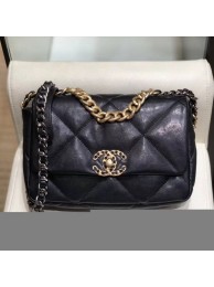 Chanel Lambskin 19 Small Flap Bag AS1160 Black 2019 Collection AQ02026