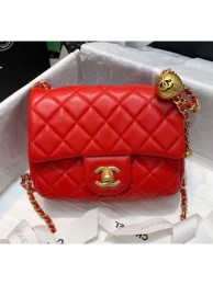 Chanel Lambskin & Gold-Tone Metal Flap Bag AS1786 Red 2020 Collection AQ02672