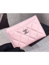 Chanel Lambskin Classic Card Holder A31510 Pink AQ03384