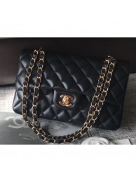 Chanel Lambskin Classic Flap New Small Bag A01113 Black/Gold 2018 AQ00757