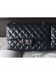 Chanel Lambskin Classic Flap New Small Bag A01113 Black/Silver 2018 AQ04130