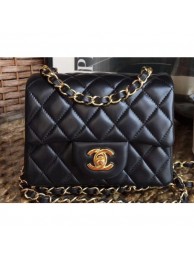 Chanel Lambskin Mini Classic Flap Bag A1115 Black AQ04299