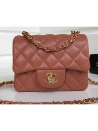 Chanel Lambskin Mini Classic Flap Bag A1115 Caramel AQ03448