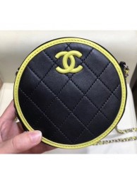 Chanel Lambskin Round Clutch With Chain Bag AP0060 Black 2019 AQ01351