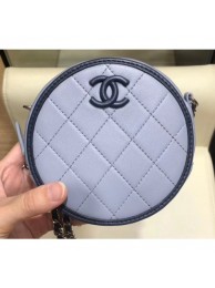 Chanel Lambskin Round Clutch With Chain Bag AP0060 Light Gray 2019 AQ01802