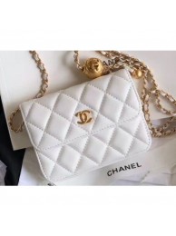 Chanel Lambskin Waist Bag AP1465 White 2020 AQ01596