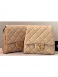 Chanel Lambskin with Imitation Pearls Side Pack Bag AS0614 Apricot 2019 AQ02863