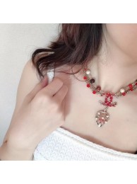 Chanel Leaf Necklace Red 2019 Collection AQ02253