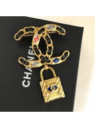 Chanel Leather Chain CC Lock Brooch AB3085 2019 Collection AQ04390