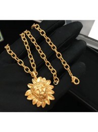 Chanel Lion Head Pendant Necklace Gold 2019 Collection AQ02665