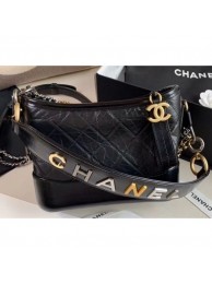 Chanel Logo Handle Gabrielle Small Hobo Bag AS0865 Black 2020 AQ03638