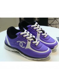 Chanel Lycra Sneakers G34765 Purple 2019 AQ01288