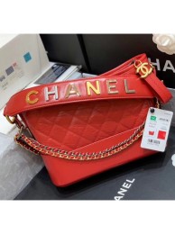 Chanel Medium CHANEL'S GABRIELLE Hobo Bag in Aged Calfskin AS1582 Red 2020(Top Quality) Collection AQ02421