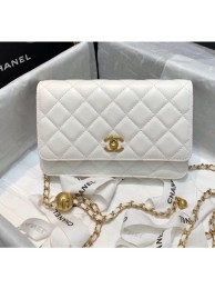 Chanel Metal Wallet on Chain WOC Bag AP1450 White 2020 Collection AQ02810