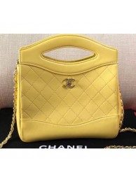 Chanel Mini Chanel 31 Shopping Clutch Bag Yellow 2019 AQ02638