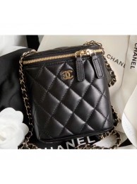 Chanel Mini Vanity with Classic Chain Bag AP1466 Lambskin Black 2020 AQ02888