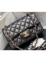 Chanel Original Quality Small Classic Flap Bag 1116 in Sheepskin Black with Silver Hardware AQ00723