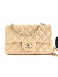 Chanel Pearl Caviar Calfskin Small Classic Flap Bag A1116 Beige AQ03187