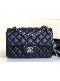 Chanel Pearl Caviar Leather Classic Flap Small Bag Black 2018 AQ02948