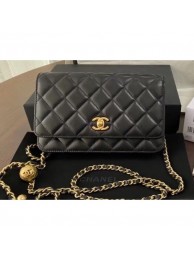 Chanel Pearl Wallet on Chain WOC Bag AP1450 Black 2020 AQ00708