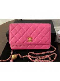 Chanel Pearl Wallet on Chain WOC Bag AP1450 Fuchsia 2020 AQ03895