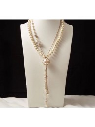 Chanel Pearl Y Necklace White/Silver/Gold 2019 Collection AQ00861