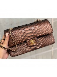 Chanel Python Classic Flap Medium Bag A1112 24 AQ02304