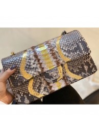 Chanel Python Classic Flap Medium Bag A1112 38 AQ01655