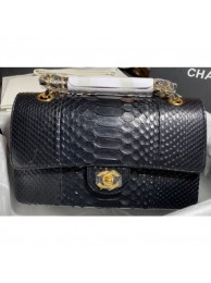 Chanel Python Classic Flap Medium Bag A1112 52 AQ02163