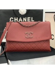 Chanel Quilted Calfskin Triple Flap Bag A8095# Red 2020 Collection AQ03444