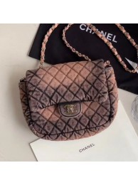 Chanel Quilted Denim Small Flap Bag Nude 2020 Collection AQ03604