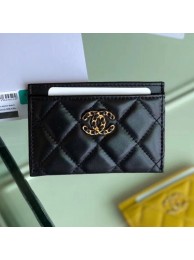 Chanel Quilted Lambskin Chain CC Card Holder AP0731 Black 2019 Collection AQ03059