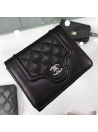 Chanel Quilted Lambskin Small Wallet Black 02 2019 Collection AQ00584