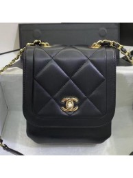 Chanel Quilted Lambskin Vertical Flap Bag AS1895 Black 2020 Collection AQ02331