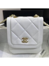 Chanel Quilted Lambskin Vertical Flap Bag AS1895 White 2020 Collection AQ01245