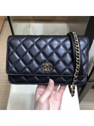 Chanel Quilted Lambskin Wallet on Chain WOC AP0724 Black 2019 Collection AQ04121