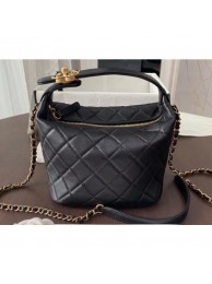 Chanel Quilted Large Hobo Clutch Bag AS1747 Black 2020 AQ03845