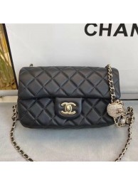 Chanel Quilted Leather Flap Bag with Crystal Ball AS1787 Black 2020 Collection AQ03420