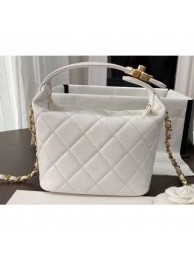 Chanel Quilted Small Hobo Clutch Bag AS1745 White 2020 AQ00979