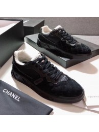 Chanel Quilted Suede Low-top Sneakers G35190 Black 2019 Collection AQ03007