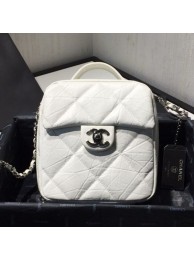 Chanel Quilted Vintage Leather Camera Case Bag AS1323 White 2020 Collection AQ01473