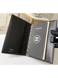 Chanel Quilting Large Notebook Cover A013 Lambskin Black AQ00985