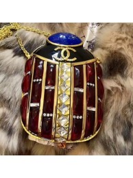 Chanel Resin Beetle Evening Clutch with Chain AS0838 Gold/Blue/Red 2019 Collection AQ00706