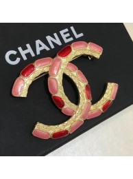 Chanel Resin CC Brooch AB2915 Pink/Red 2019 Collection AQ04288